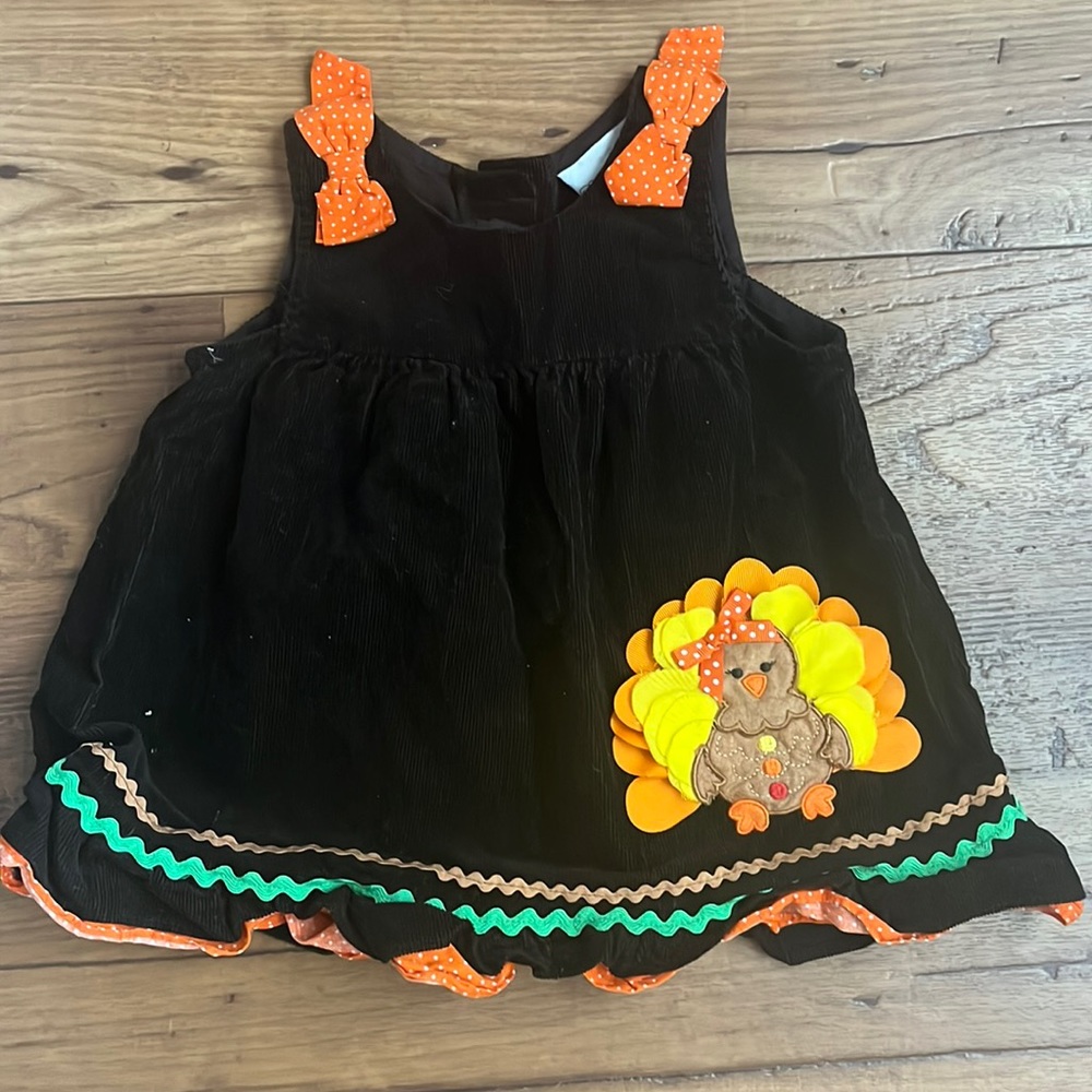 Baby corduroy turkey dress